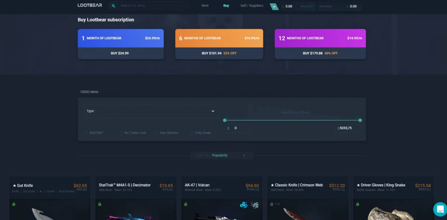 LootBear Review 2026 ☑️ CS2 Rental Explained + 2% Bonus - CSGOBETTINGS.COM