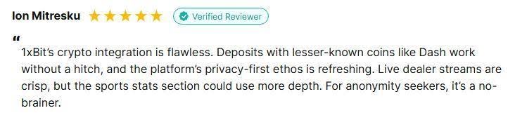 1 xbit reviews