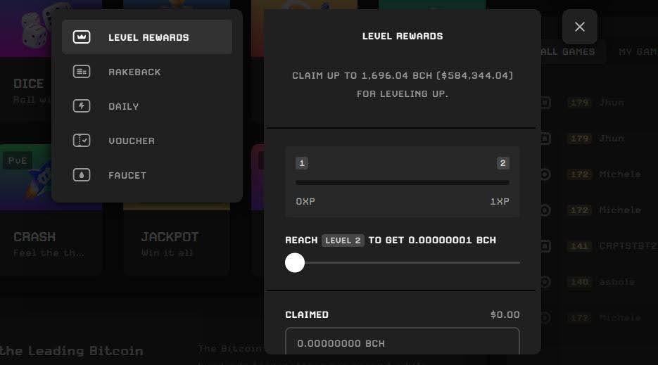 bch casino jackpot