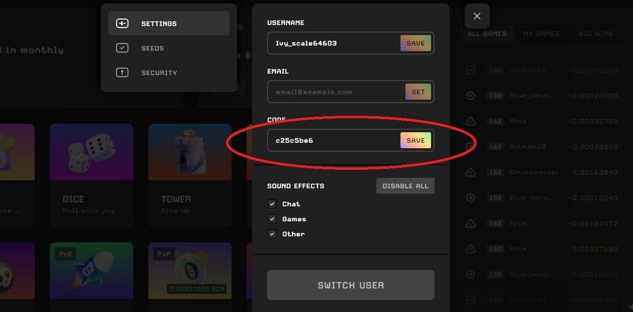 bch live casino