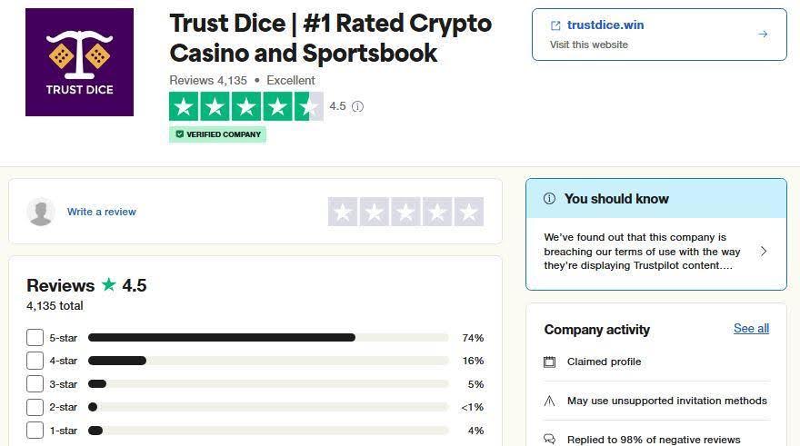 trust dice reviews
