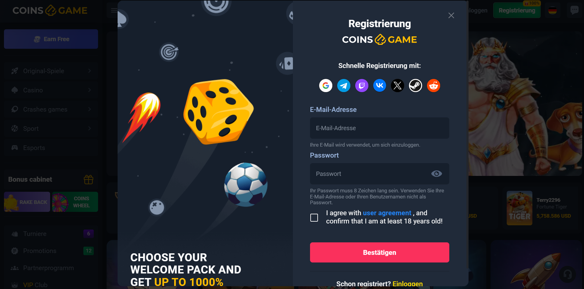 coins game promo