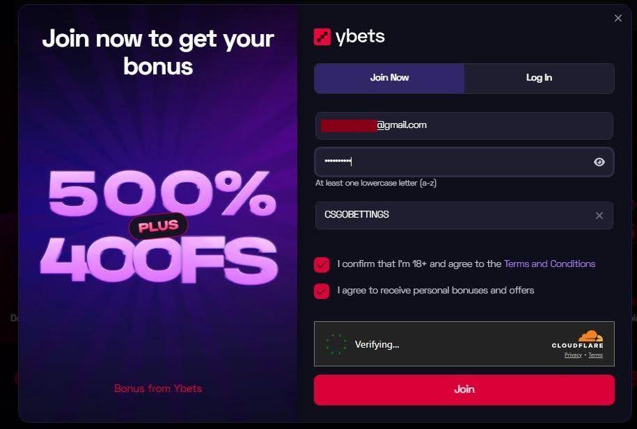 ybets bonus activation steps