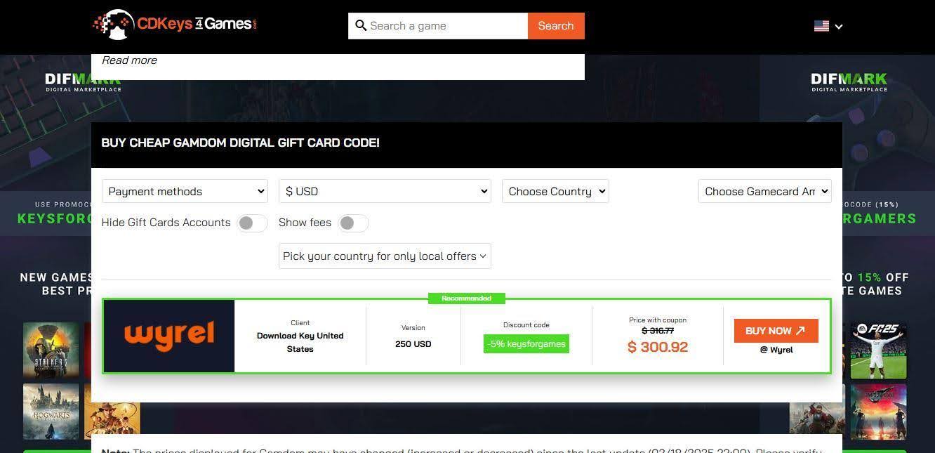 gamdom card code