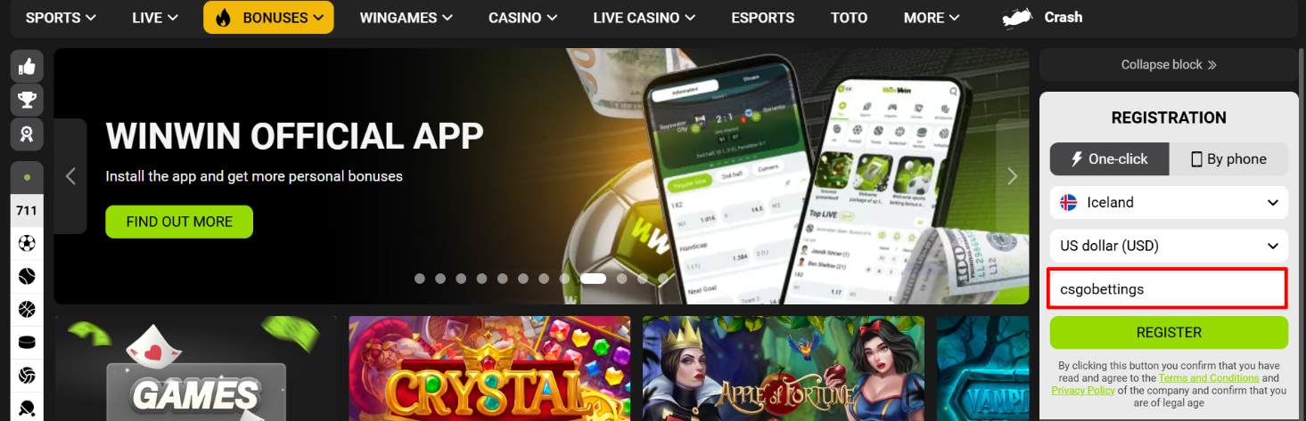 winwin.bet promo code