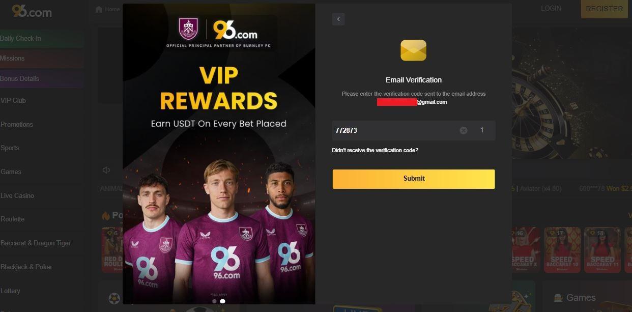 96.com sign up