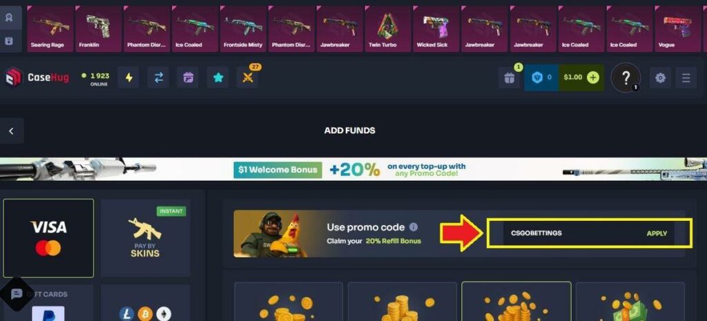 CaseHug Promo Code activation