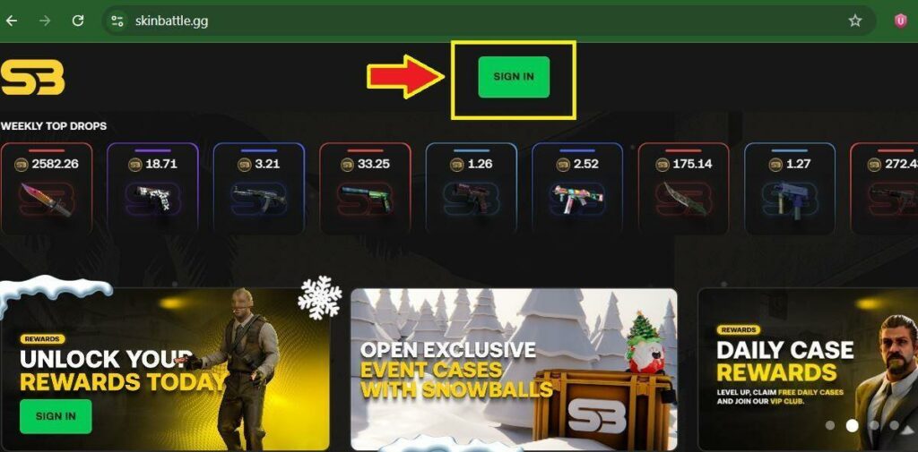 SkinBattle.gg promo code activation