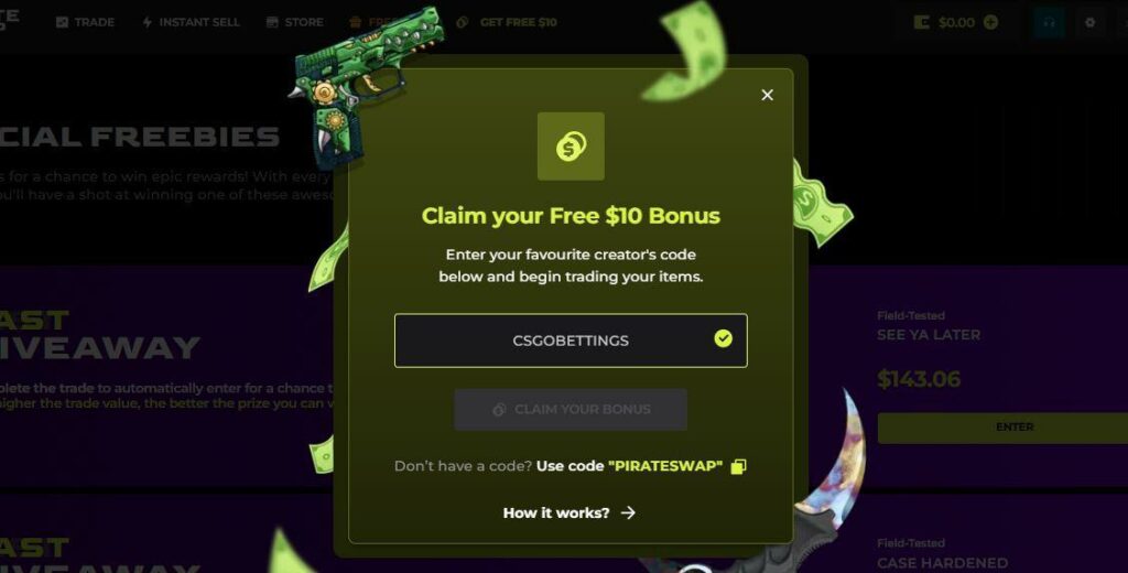 pirateswap creator's code